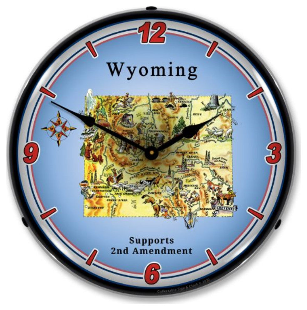 N20031073 Wyoming Supports the 2nd Amendment Clock