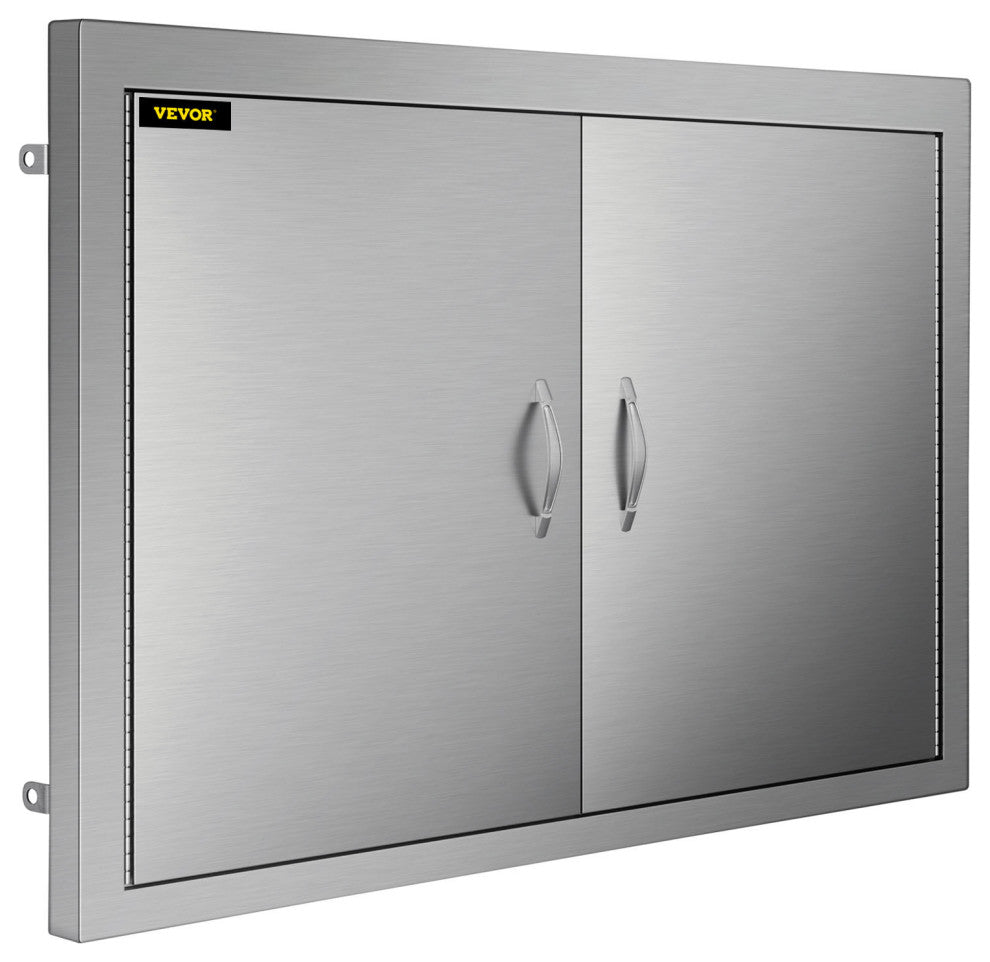 VEVOR Outdoor Kitchen Doors BBQ Kitchen Doors 19x28" Stainless Steel Cabinet