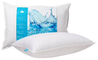 White Goose Down Pillow, King, Soft Support