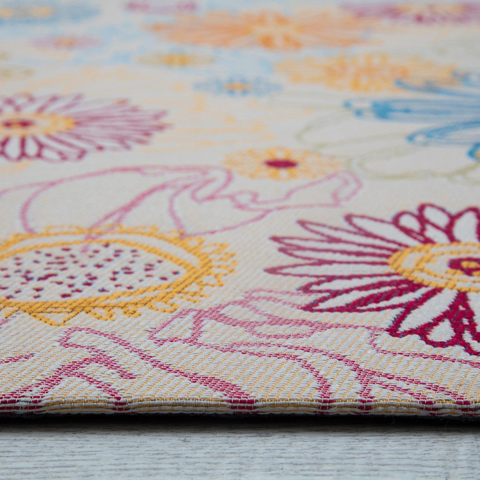 Keukenhof Cream Multi-Tone Rug'd Chair Mat, 36"x48", .25" Pile Height