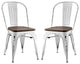 Modern White Promenade Dining Side Chair Set of 2