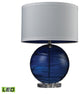 Dimond Blown Glass Table Lamp With Swirl Detail, Sapphire Blue, LED