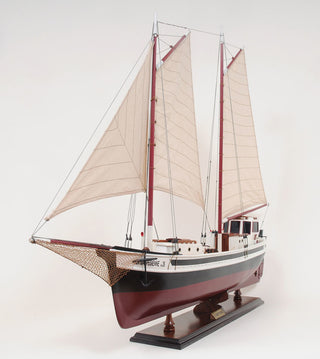 La Gaspsienne Painted Wooden model sailing boat