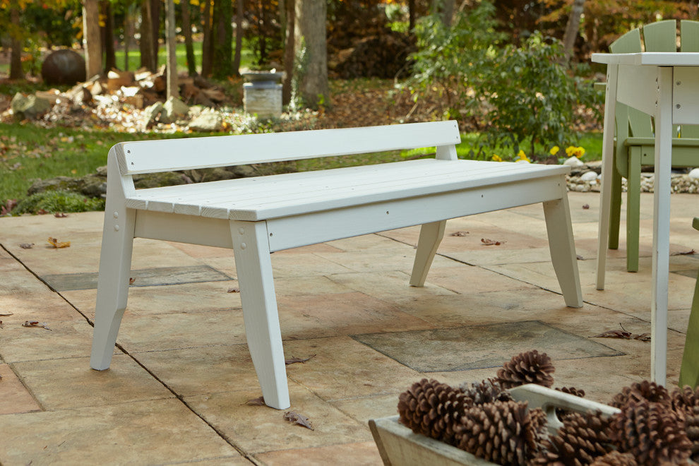 Plaza 3-Seat Bench No Back, Coffee Wash