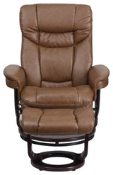 Flash Furniture Leather Recliner in Palimino Brown