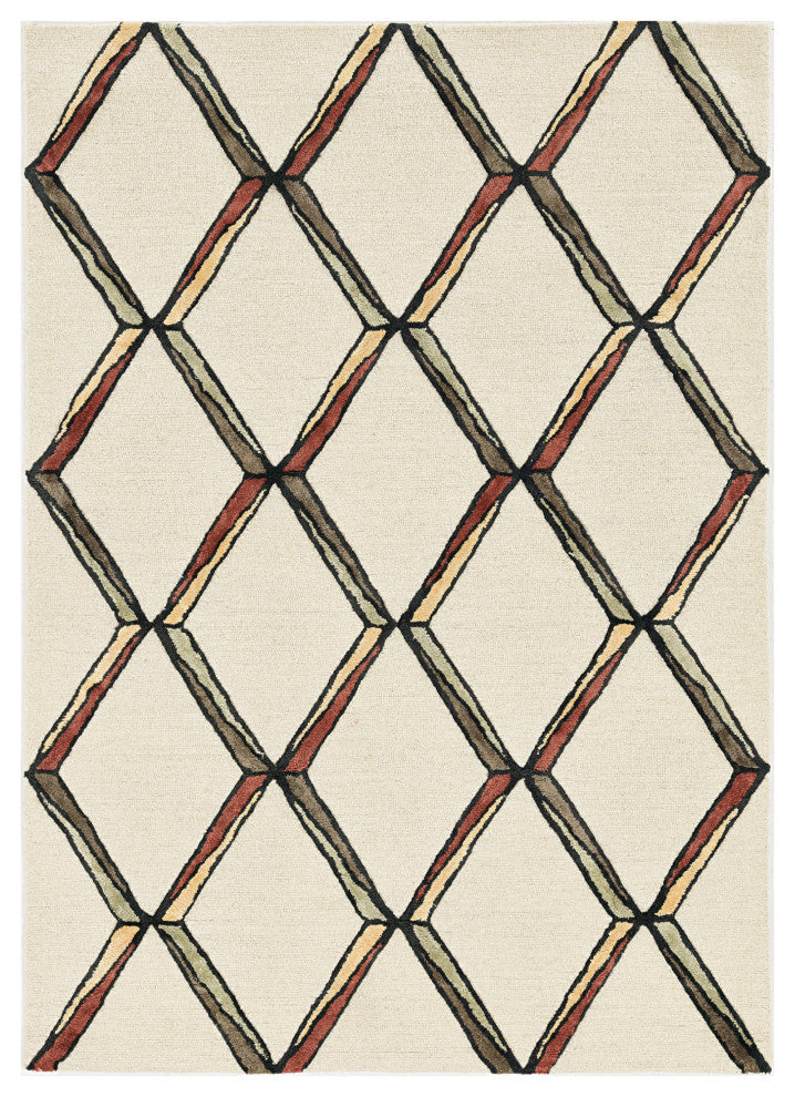 HomeRoots 144" X 180" Cream or Gold Wool or Viscose Rug