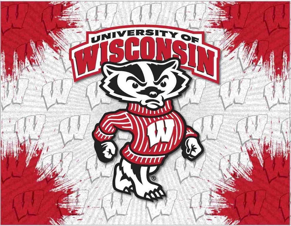Wisconsin "Badger" Logo Canvas