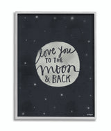 Stupell Industries Love You Moon Typography, 16 x 20