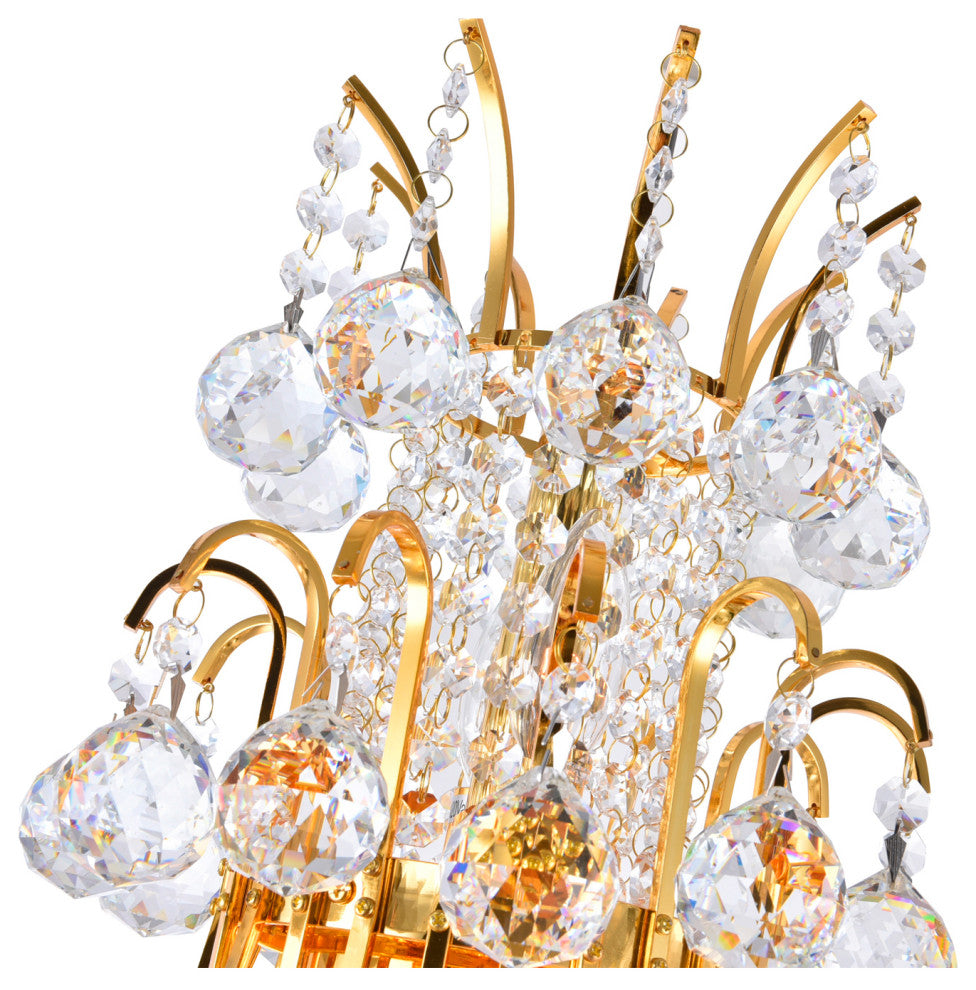 Princess 8 Light Down Chandelier With Gold Finish