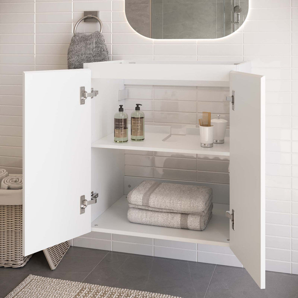 Vitality 24" Wall-Mount Bathroom Vanity, White