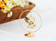 2018 Year of the Dog 24K Gold Plated Puppy Hoop w/ Gold Crystal