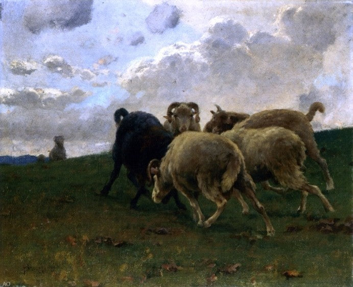 Stafano Bruzzi Mountain Goats, 20"x25" Wall Decal