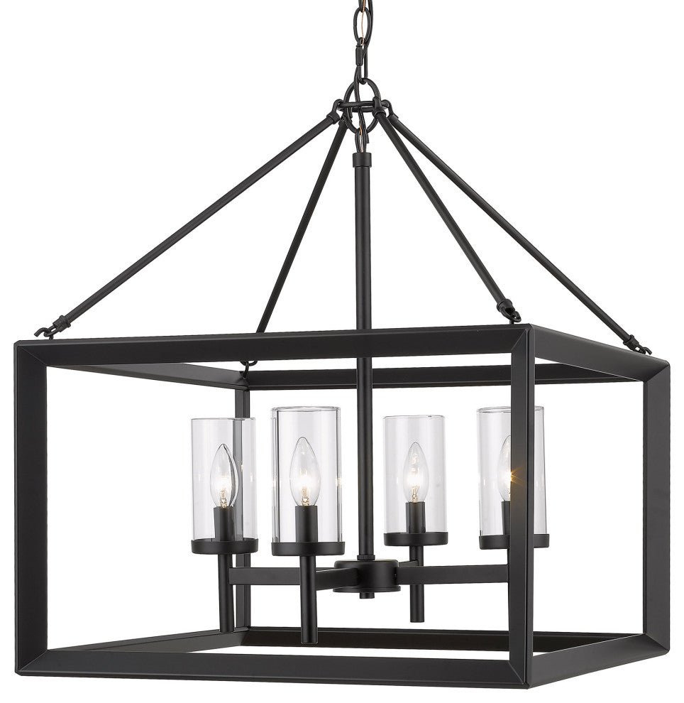 Smyth 4 Light Chandelier With Clear Glass Shade
