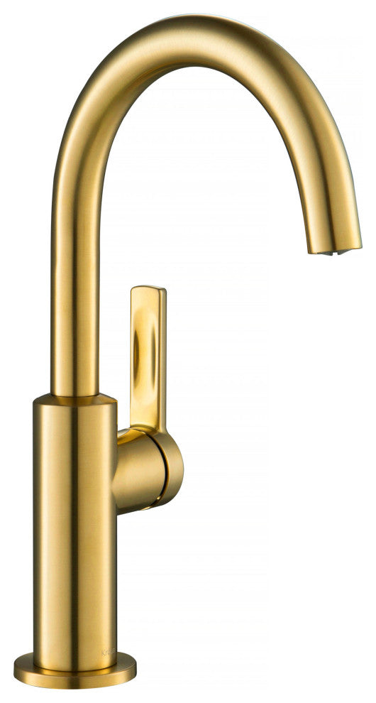 Oletto 1-Hole Kitchen Bar Faucet Brushed Brass, Model KPF-2822BB