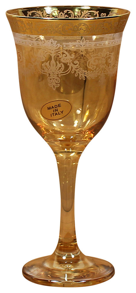 Set of 6 Goblets, Royal Corona Designs, Amber