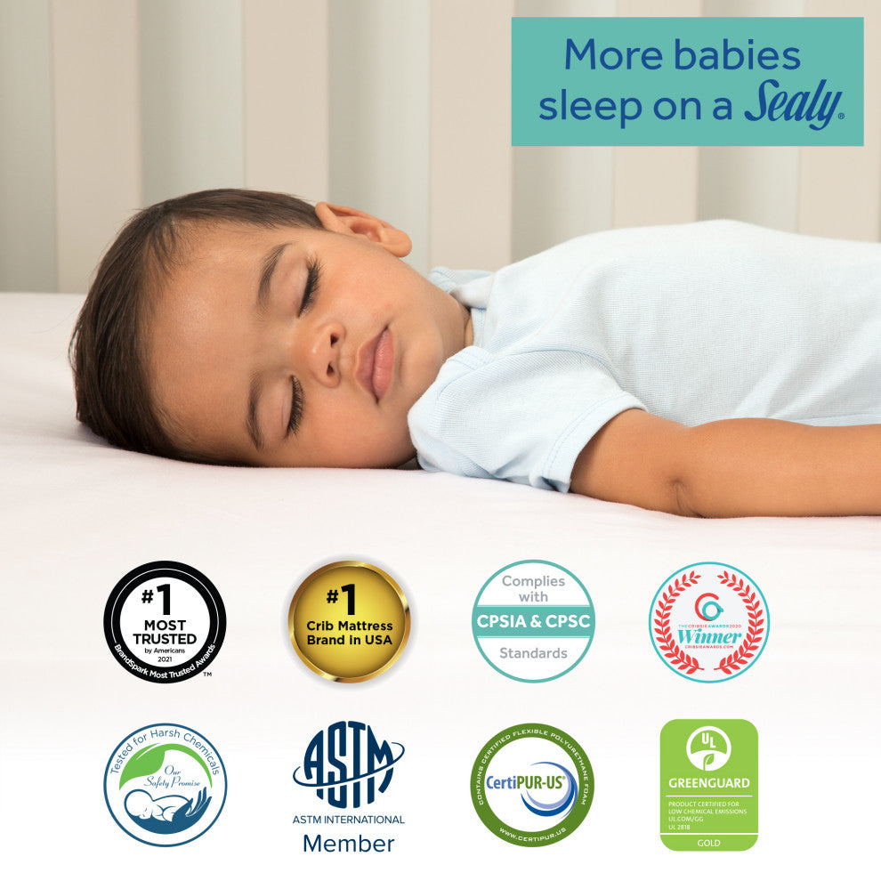 Sealy Baby Posturepedic Grace 2 Stage Hybrid Crib and Toddler Mattress