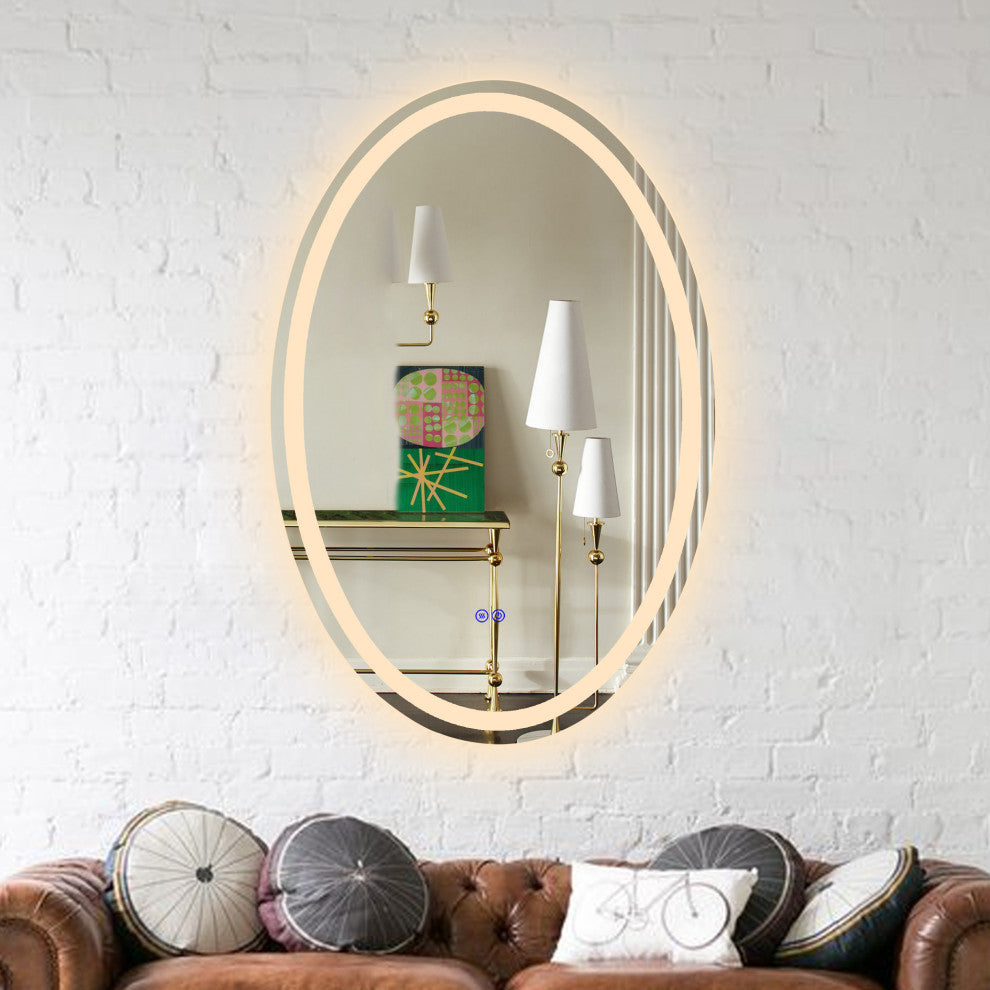 CHLOE Lighting SPECULO Back Lit LED Mirror 4000K, Warm White, 24"