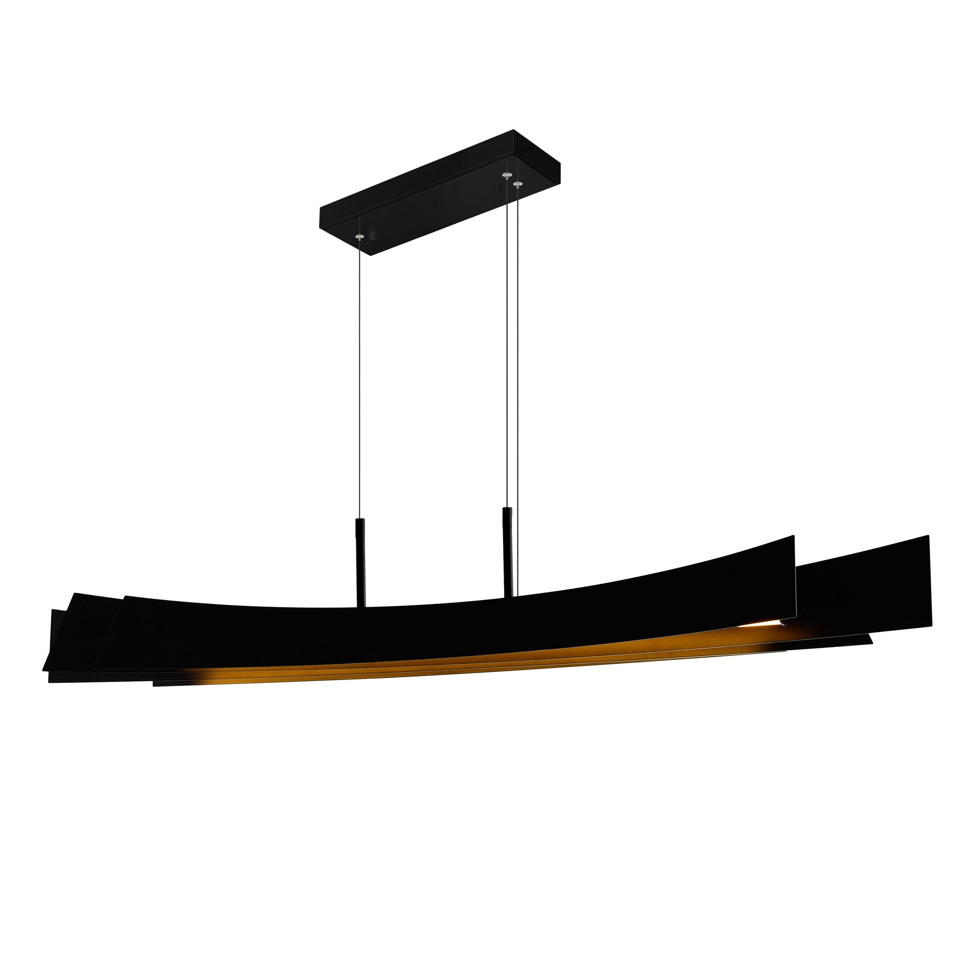 Candora Integrated LED Chandelier, Black, 50 Inches