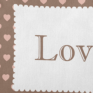 Love Decorative Throw Pillow, Ginger Snap, 18"x18"