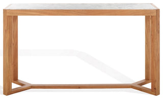 Safavieh Couture Bernardi Marble Top Console Table, Natural/White