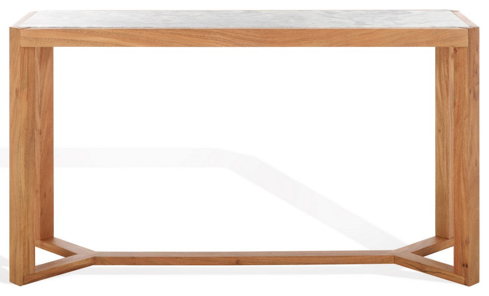 Safavieh Couture Bernardi Marble Top Console Table, Natural/White