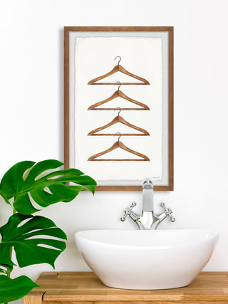 "Clothes Hanger" Framed Painting Print, 16x24