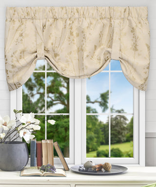 Meadow 50" x 22" Tie-up Valance, Linen