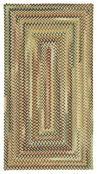 Bangor Concentric Braided Rectangle Rug, Amber 3'x5'
