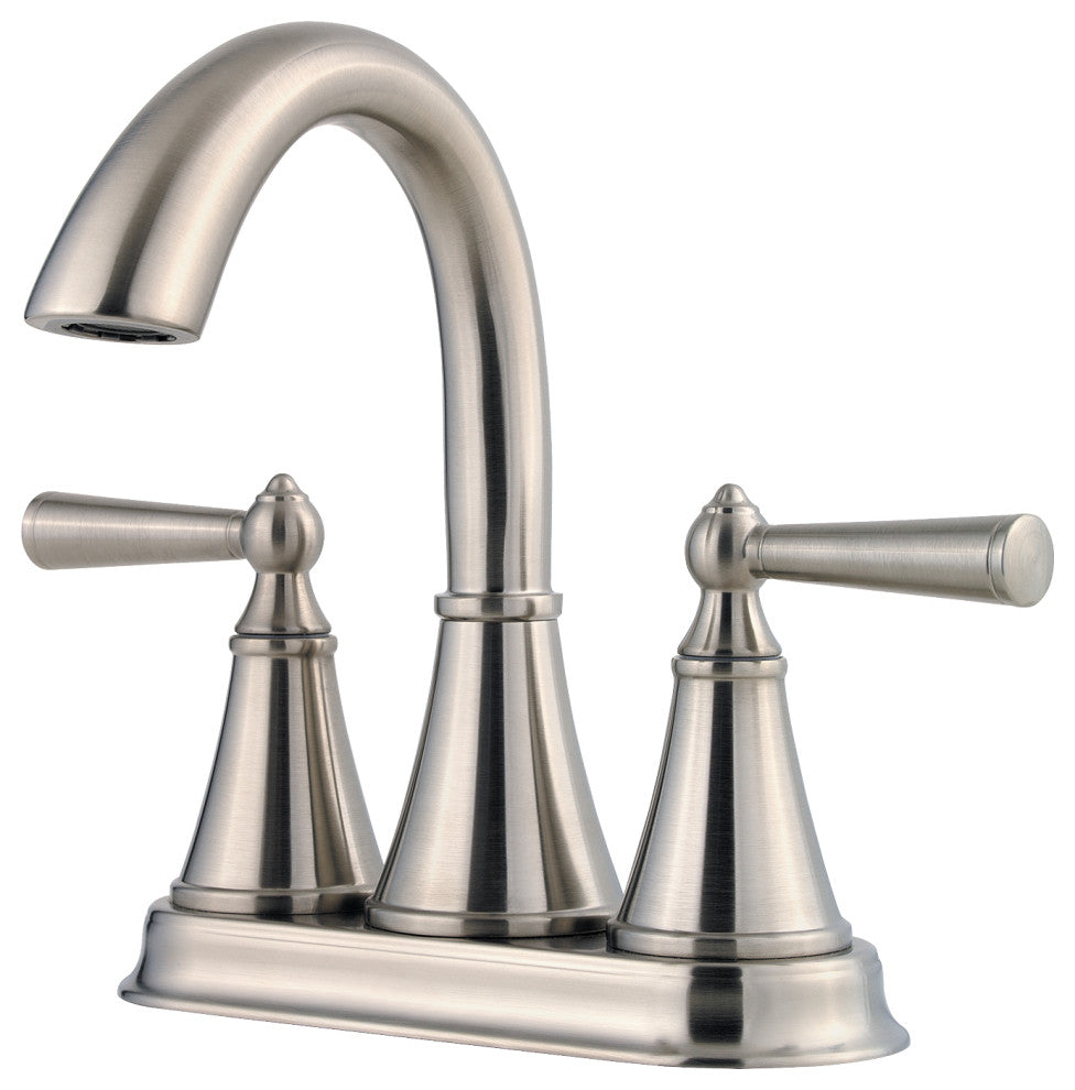 Saxton 2-Handle 4" Centerset Bathroom Faucet, Brushed Nickel