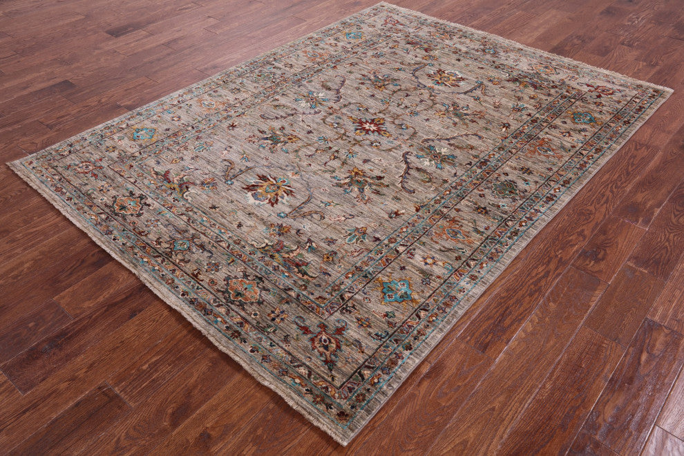 Persian Tabriz Handmade Wool Rug 5' 9" X 7' 8" - Q12367