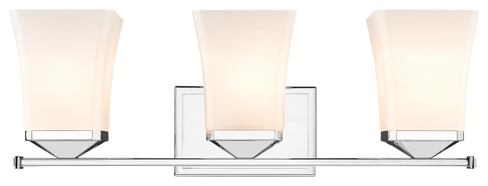 Zlite 1939-3V-CH 3-Light Vanity, Etched Opal