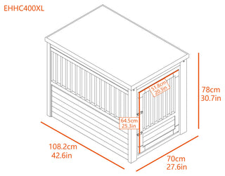 ECOFLEXÂ® Dog Crate End Table - Grey, Gray, Extra Large