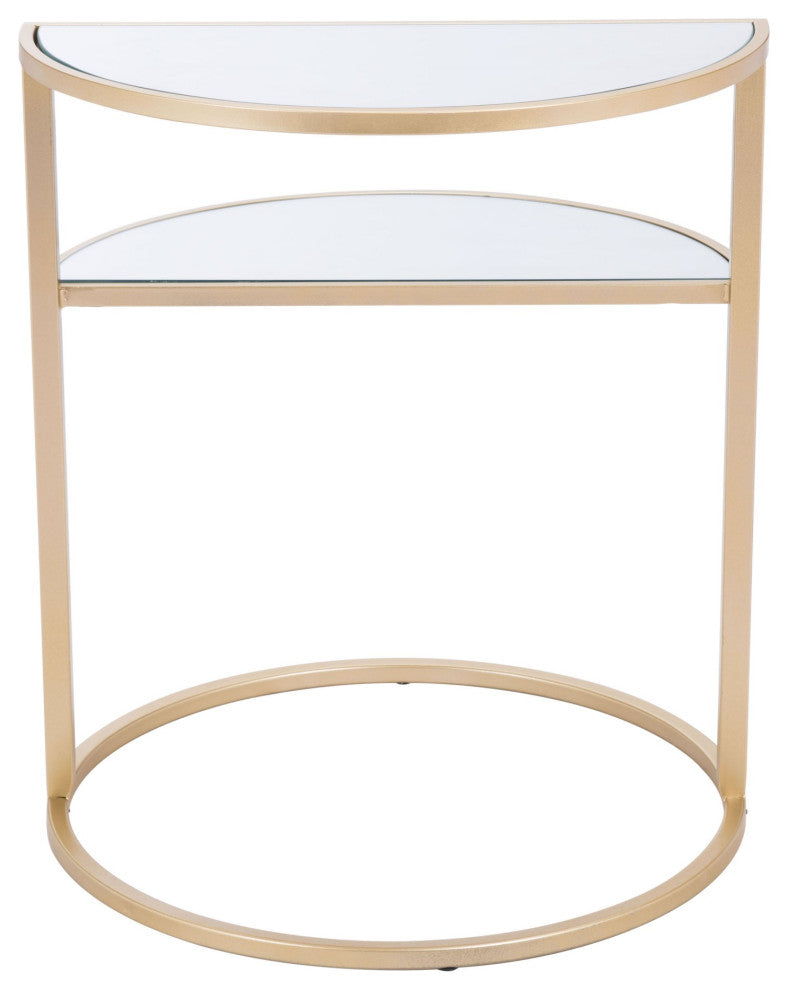 Sofa Side Table, Glass, Steel Metal, Gold, Living Lounge Cafe Lobby Hospitality