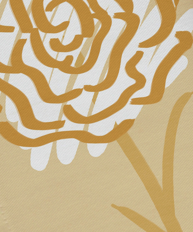 Spring Floral 2, Floral Print Napkin, Gold, Set of 4