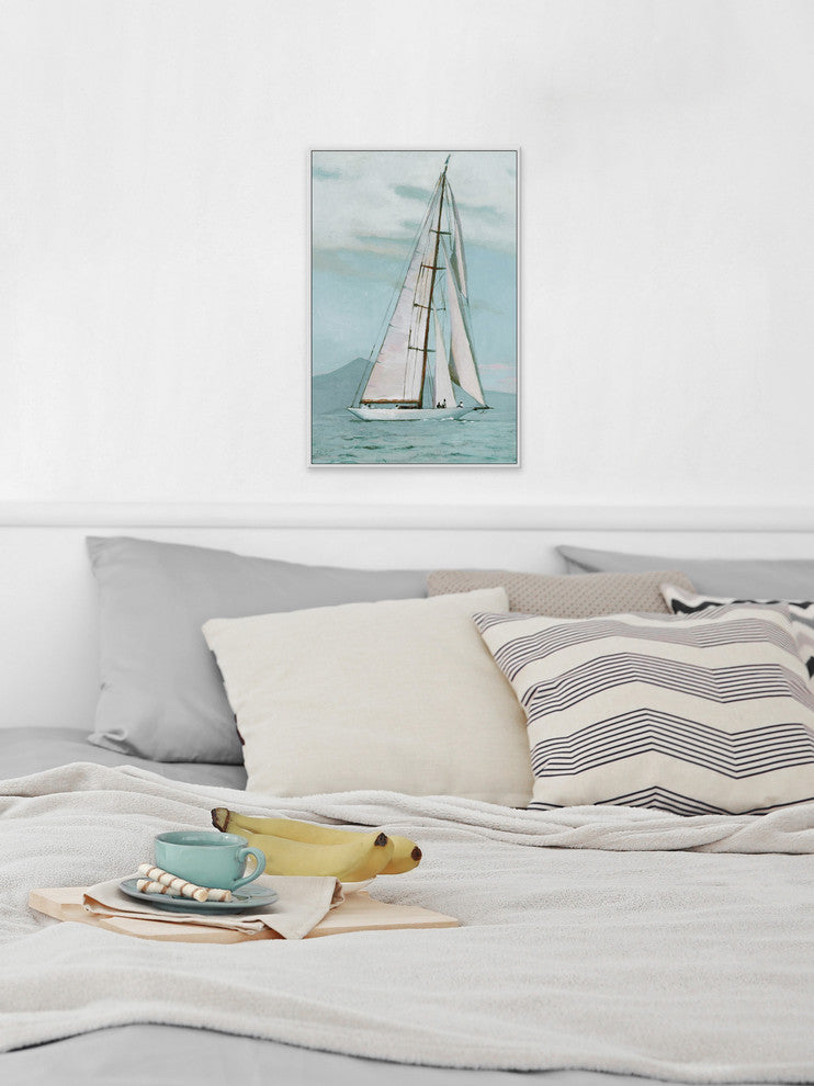 "Peaceful Sea Floater" Framed Painting Print on Canvas, 40"x60"