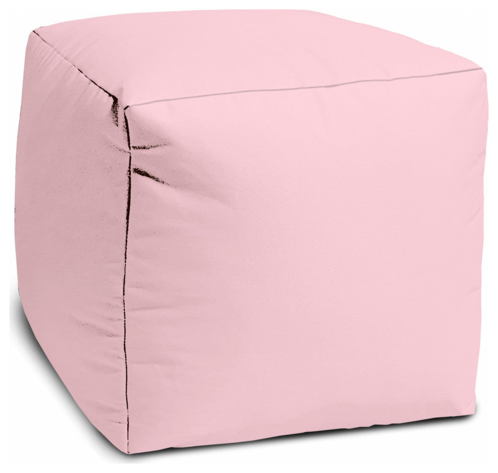 17  Cool Pastel Pink Solid Color Indoor Outdoor Pouf Ottoman