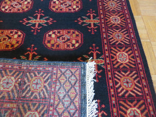3x5 Hand Knotted Black Bokara Oriental Rug