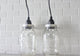 Mason Jar Pendant Lights, Set of 2, 2 Prong Plug