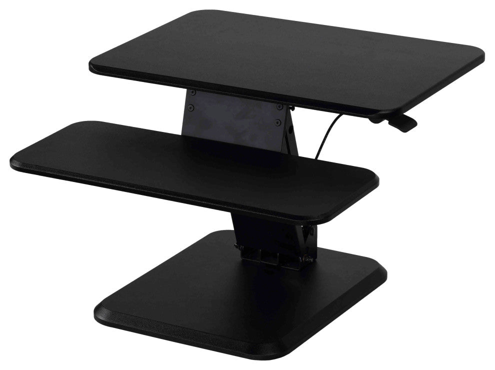 Cortesi Home Orbit Sit to Stand Adjustable Desktop Monitor Stand, Black