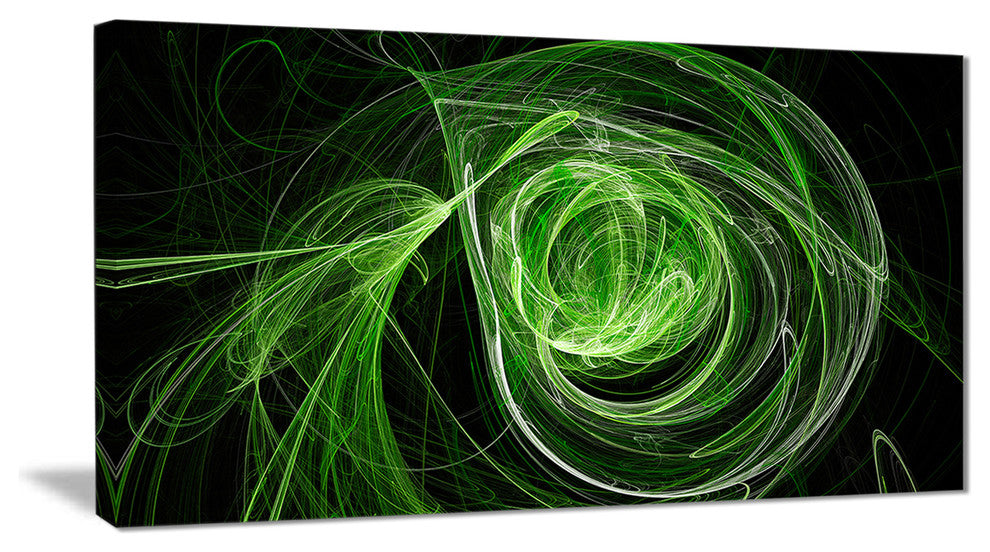 "Green Ball of Yarn" Abstract Digital Art Canvas Print