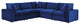 Sectional Sofa Set, Velvet, Blue Navy, Modern, Living Lounge Hotel Hospitality