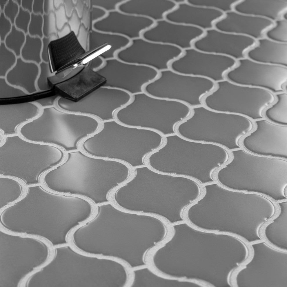 Metro Lantern Matte Dark Grey Porcelain Floor and Wall Tile