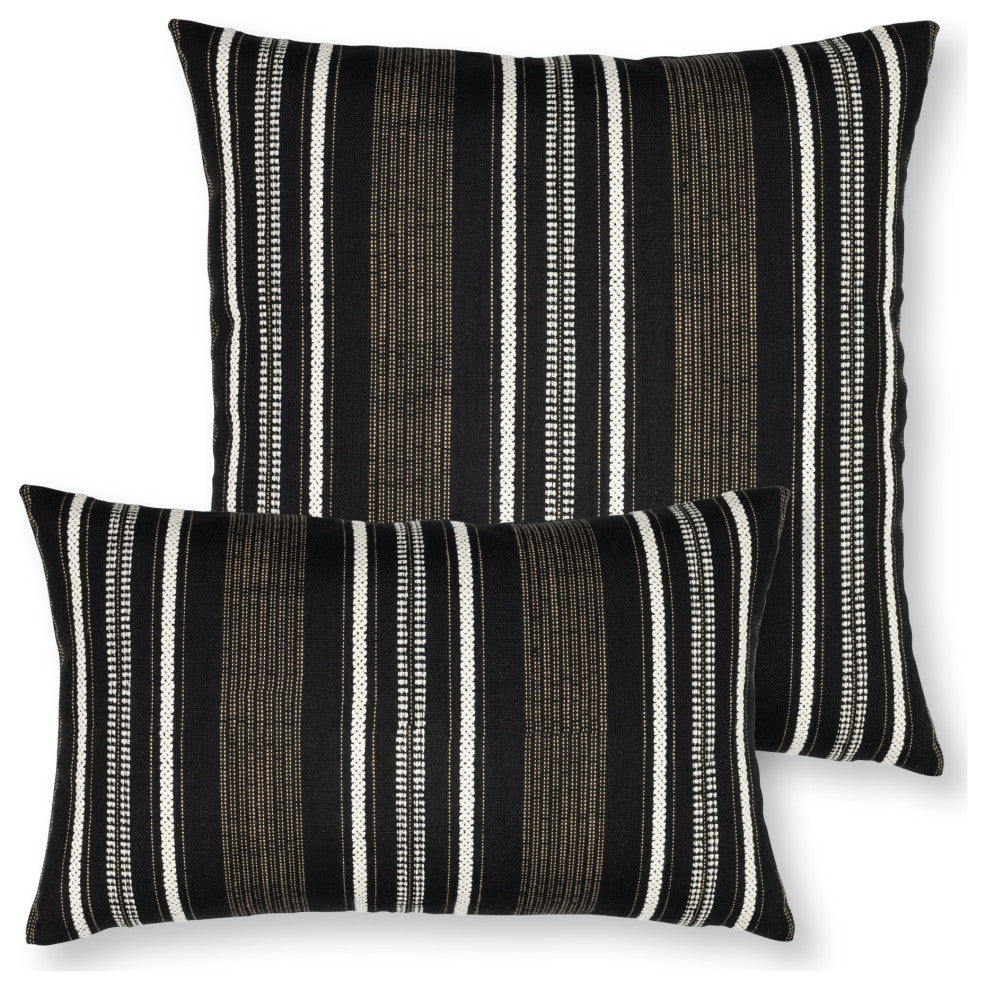 Pathway Ebony Indoor/Outdoor Performance Pillow, 20" x 20"