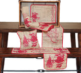 Saint Nick Christmas With Printed Burlap Collection Pillow With Polyester Filled