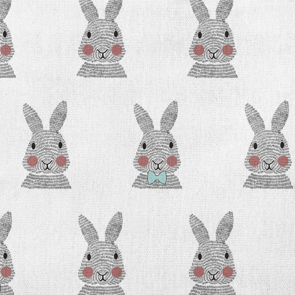 Bunny Fluffle Easter Decorative Throw Pillow, Wave Top Blue, 26x26"
