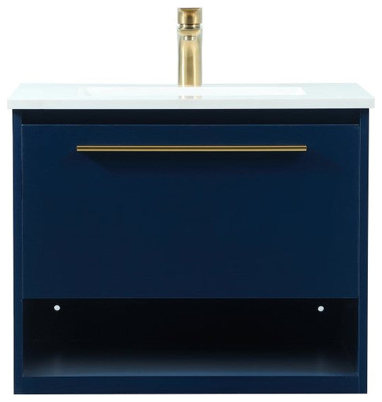 Rabi Single Bathroom Vanity, Blue, 24"