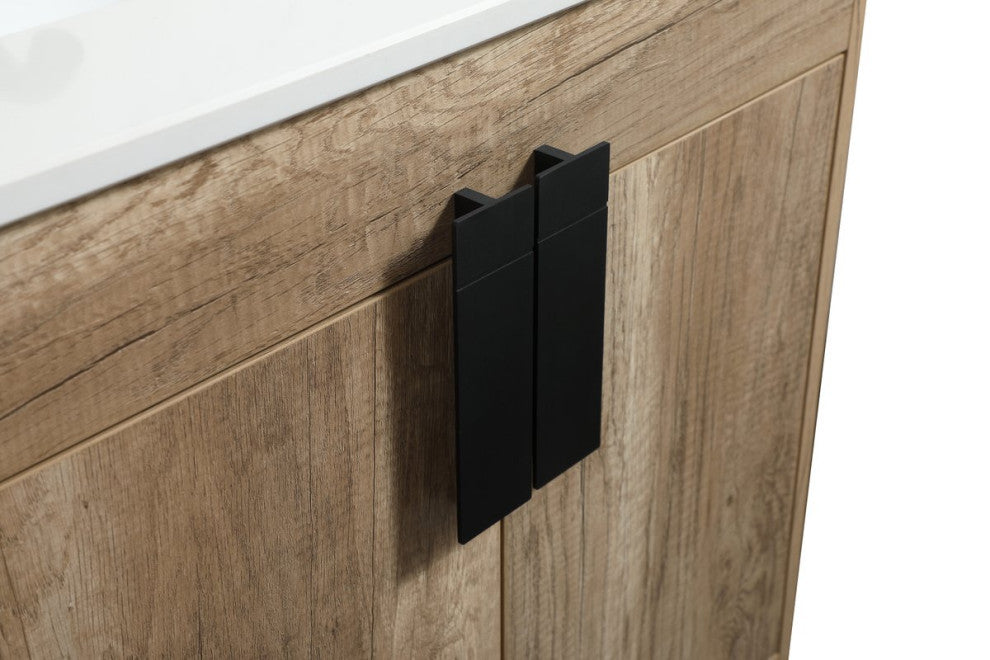 Home Living 22" Modern Natural Oak-Light Bathroom Vanity