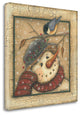 "Snowman I" By Kim Lewis, Giclee Print on Gallery Wrap Canvas, Ready to Hang