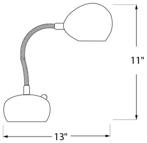 Porcupine Desk Lamp, White, Line Pattern