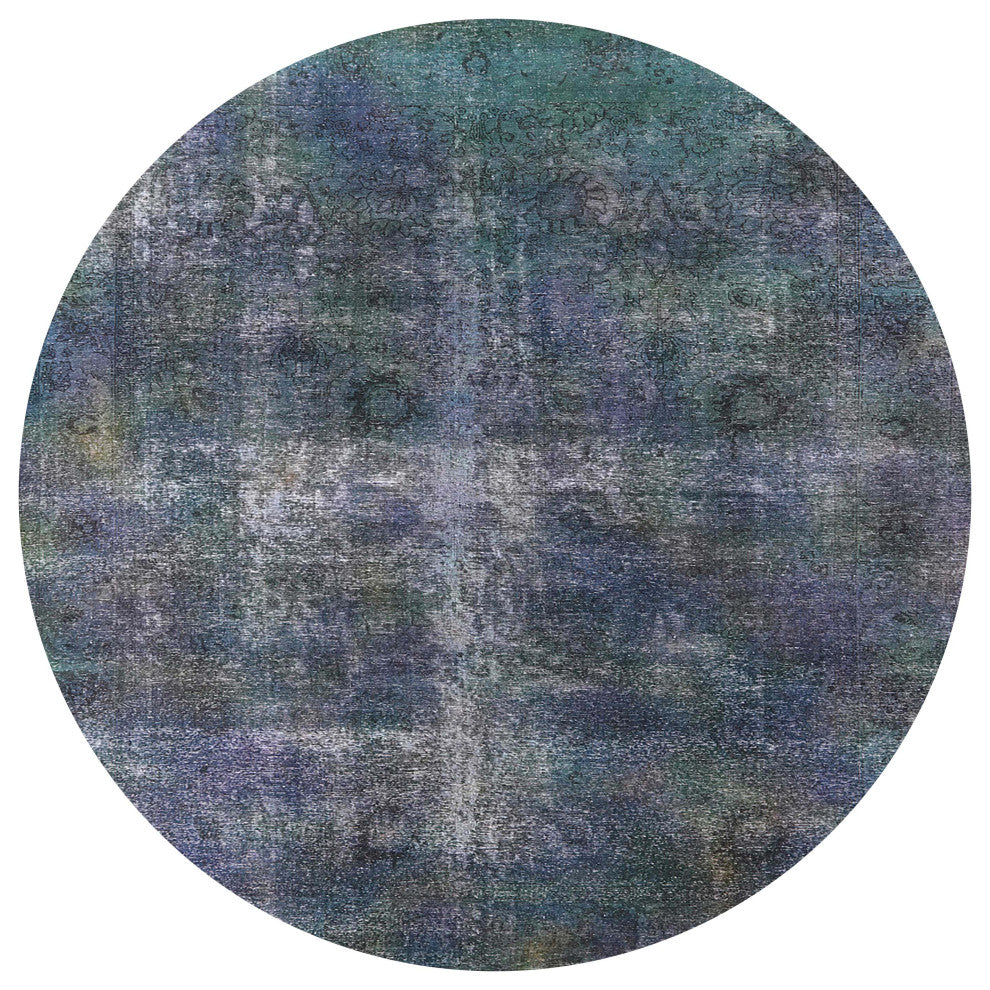 Ahgly Company Indoor Round Mid-Century Modern Area Rugs, 8' Round